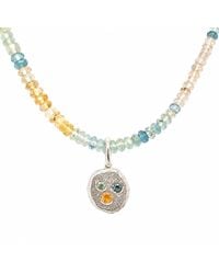 Zoe Alexandria Jewellery - Aquamarine Beaded Necklace & Sapphire Bubble Charm - Lyst