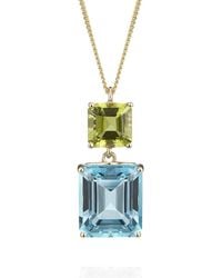 Augustine Jewels - Peridot & Topaz Octagon Pendant - Lyst