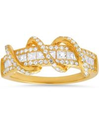 Kylie Harper - Exotic Twist Diamond Cz Band Ring - Lyst