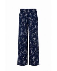 Gunda Hafner Ltd - Embroidered Cotton Viscose Blend Trousers - Lyst