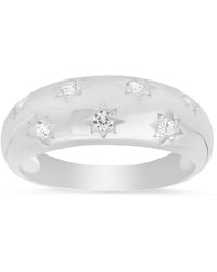 Kylie Harper - Sterling Celestial Diamond Cz Dome Ring - Lyst