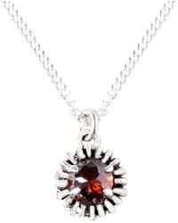 Lee Renee - Dahlia Bud Garnet Necklace – - Lyst
