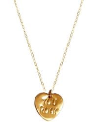 Lily Flo Jewellery - You Rock Love Hearts Solid Pendant Necklace - Lyst