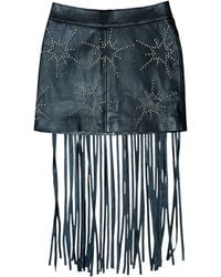 Any Old Iron - Studded Starburst Leather Mini Skirt - Lyst