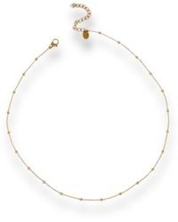 Divine Aria - The Liane Dainty Beaded Chain Tarnish Free Adjustable Length Necklace - Lyst