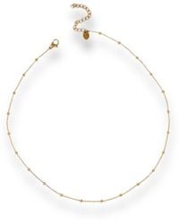 Divine Aria - The Liane Dainty Beaded Chain Tarnish Free Adjustable Length Necklace - Lyst