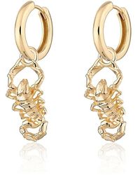 Shaded the Label - Scorpion Droplet Huggie Hoop Earrings - Lyst