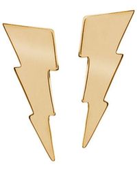 Edge Only - Triple Bolt Earrings 18Ct Vermeil - Lyst