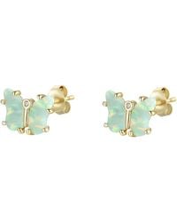 KAMARIA - Opal Butterfly Stud Earrings - Lyst