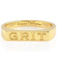 Kris Nations - Grit Engraved Ring - Lyst