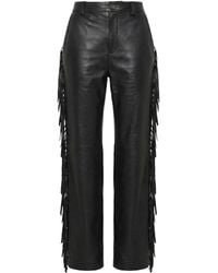 Anna Gatto - Fringed Leather Pants - Lyst