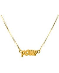 Edge Only - Mini Pow! Letters Necklace 18Ct Vermeil - Lyst