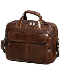 Touri - Genuine Leather Briefcase - Lyst