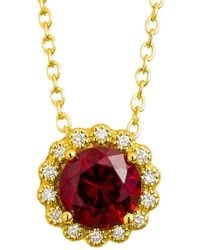 Juvetti - Solen Necklace Set With Ruby & Diamond - Lyst