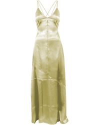 Amy Lynn - ' Leonie Mint Satin Maxi Dress - Lyst