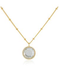Auree - Barcelona April Birthstone Gold Necklace Crystal - Lyst