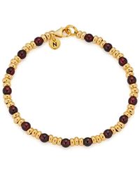 Nellou Jewellery - Gem Garnet Bracelet Birthstone January Plated Sterling - Lyst