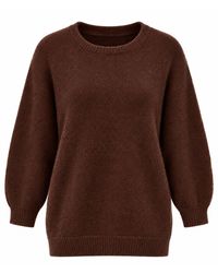 Luella Fashion - Bettina Long Alpaca Jumper Chocolate - Lyst