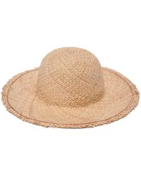 Justine Hats - Neutrals Wide Sun Straw Hat For - Lyst