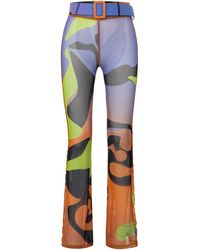 Khéla the Label - Tainted Flower Mesh Pants In Orange - Lyst