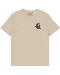 Anchor and Crew - Neutrals Desert Dust D J Monkey Organic Cotton Embroidered T-Shirt - Lyst