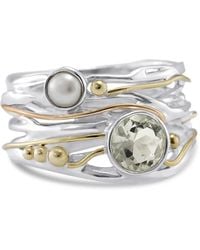 Isla Silver - Pearl & Amethyst Ring - Lyst