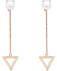 Sheida Farrokhi - Rose Triangle Drop Earrings - Lyst