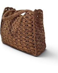 Springmoonatelier - Neutrals Luxury Handmade Raffia Beach Tote Bag – Oversized Floral Crochet Carryall For Summer & Resort Style - Lyst