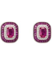 LÁTELITA London - Great Gatsby Stud Earrings Ruby - Lyst