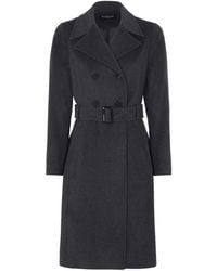Rumour London - Isabella Wool And Cashmere Blend Coat With Double-Breasted Silhouette And Pleated Back - Lyst