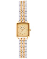 Bermuda Watch Company - Quaintrelle Square Gold Silver Link 22 24mm - Lyst