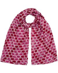 Antra Designs - Blast Of Pink Elephfun Parade Silk Sarong Scarve - Lyst