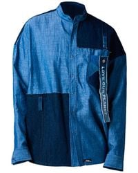 Story Wear - Seventy's Stand Collar Patchwork Shirt - Lyst
