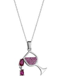Spero London - Wine Glass Sterling Necklace - Lyst