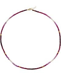 Bombyx House - Ruby Ombre Station Necklace - Lyst