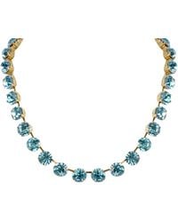 Laura Gray - Adjustable Light Aqua Crystal Riviera Necklace - Lyst