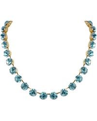 Laura Gray - Adjustable Light Aqua Crystal Riviera Necklace - Lyst