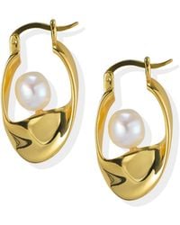 Lait & Lune - Talise Hoop Earrings - Lyst