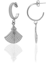 A Weathered Penny - Ginkgo Drop Hoops - Lyst