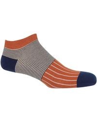 Peper Harow - Made in England - Oxford Stripe Trainer Socks – - Lyst
