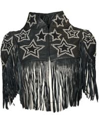 Any Old Iron - Beaded Make Me A Star Leather Fringe Shrug - Lyst