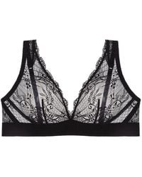 Journelle - Sapna Plunge Bralette Noir - Lyst