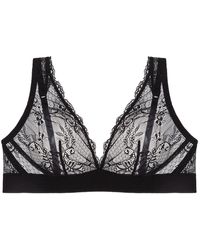 Journelle - Sapna Plunge Bralette Noir - Lyst