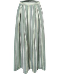 Smart and Joy - Striped Midi Skirt With Cotton Lining - Lyst