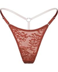 MONIQUE MORIN LINGERIE - Adjustable Lace Thong Lingerie - Lyst