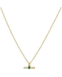 Auree - Havana & Apple Enamel T-Bar Necklace - Lyst