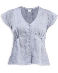 REISTOR - Deep V-Neck Short Top - Lyst