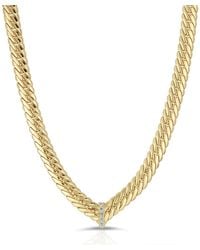 Glamrocks Jewelry - Cz Chevron Statement Necklace- Clear - Lyst