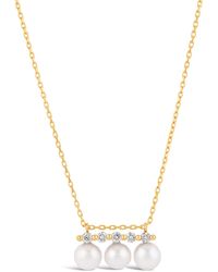 Dinny Hall - Shuga Triple Pearl & Lab-Created Diamond Pendant - Lyst