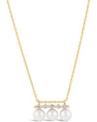 Dinny Hall - Shuga Triple Pearl & Lab-Created Diamond Pendant - Lyst